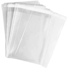 100 pcs Clear 12" x 16" Self Seal Cello Cellophane Bags Resealable Poly Bags ...