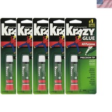 Krazy Glue All-Purpose Super Glue Gel - No-Run Precision for All Surfaces, 10ct