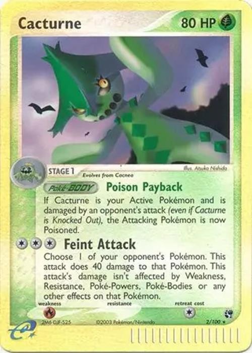 Cacturne - 2/100 - Pokemon Ex Sandstorm Reverse Holo Card NM