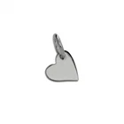 Sterling Silver Small 6mm Flat Heart Charm Hearts Charms Love