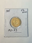 1915 $2.50 Indian Head Quarter Eagle Gold Coin Pre-33 US Gold MS-63 Marked