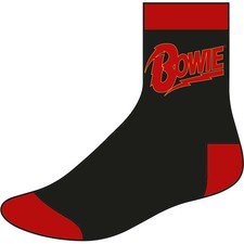 David Bowie Men's Logo Size 8-12 Socks Black One Size Black