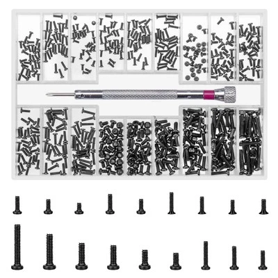 QOOSIKICC 500 Pcs M1.2/M1.4/M2 Laptop Screws, Small Micro Tiny Screws for Electronics, ...