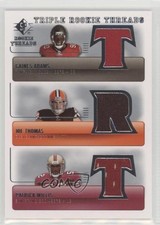 2007 SP Rookie Threads Triple Gaines Adams Joe Thomas Patrick Willis HOF 1f1