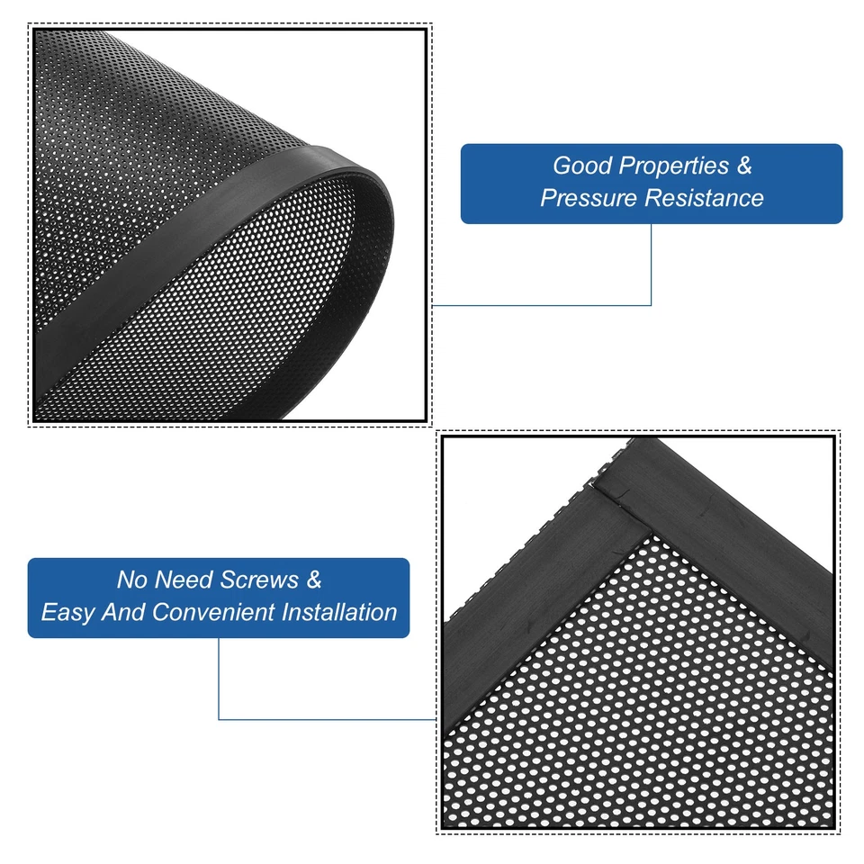 2 Stück PC-Staubfilter,400mmx150mm PVC für Computer-Chassis-Lautsprecher,Schwarz - Bild 4 von 4