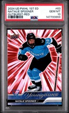 2024 Upper Deck PWHL Young Guns Outburst Red Natalie Spooner PSA 10 /25