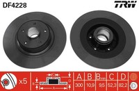 2X Bremsscheibe TRW DF4228 FüR Renault VEL Satis 16V Turbo BJ0K Dci BJ0E BJ0F