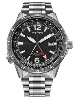NEW CITIZEN MEN'S PROMASTER SKY GMT AUTOMATIC BLACK DIAL WATCH NB6046-59E