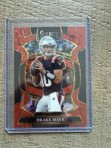 2025 Select Drake Maye Red Disco /49 Color Match!!