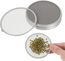 10 Pack Seed Sprouting Jar Lids, Stainless Steel Screen Filter Strainer Lid