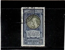 REGNO 1932-DANTE-IL RARISSIMO 100 LIRE DI P.AEREA-OTTIMO ANNULLO-SPED. GRATUITA