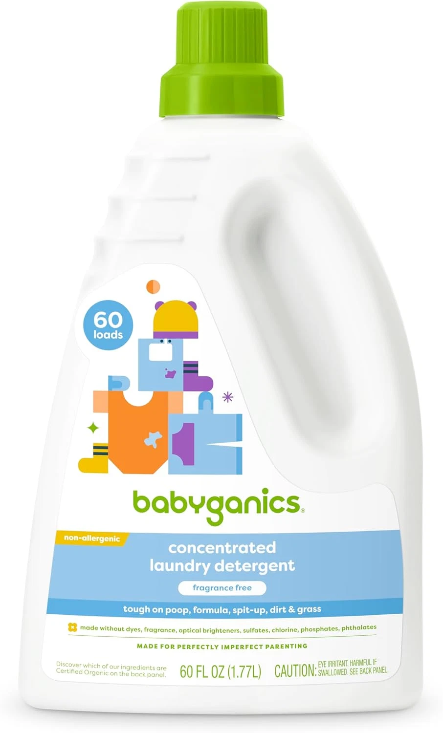 Babyganics 3X Baby Laundry Detergent, HE Compatible, Stain-Fighting, Fragrance F
Opens in a new wind