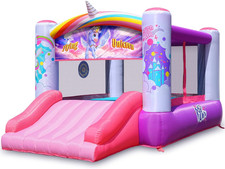 Bounce House, Princess Inflatable Bounce House with Blower, Pink Bouncy House fo