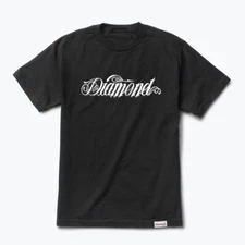 Diamond Supply Co Tee Shirt Giant Script BLACK size SMALL BNWT
