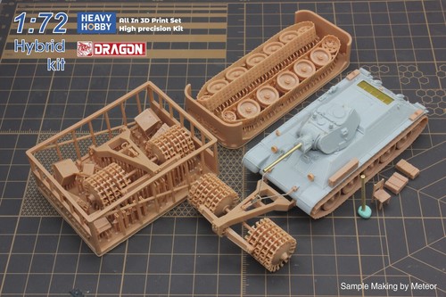 1/72 Heavy Hobby WWII T34/76 Soviet Medium Tank With Mine Roller #PK-72005 - Picture 9 of 16