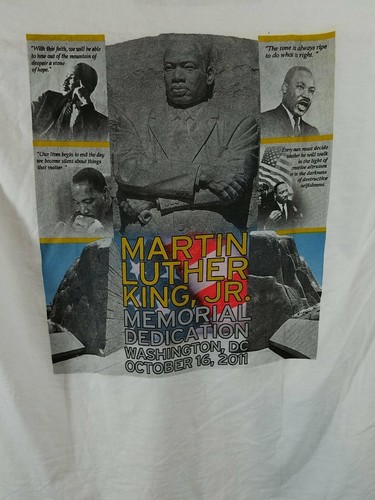 MLK Jr Camisa Para Hombre XL Blanca Dedicar el Sueño Monumento Nacional Mangas Cortas - Imagen 5 de 10