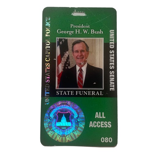 2018 George Bush State Funeral Senate All Access U.S. Capitol Police Credential