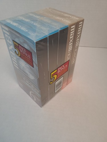 NUOVO Maxell GX-Silver 5pk (2) oro T-120 6 ore + (3) T-120 6 ore VHS alta qualità - Foto 3 di 5