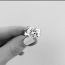 3Ct White Round Cut CZ Engagement Wedding Ring In Solid 925 Sterling Silver