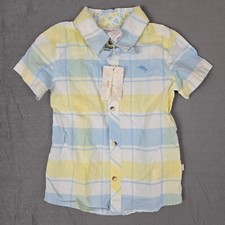 Tommy Bahama Kids Shirt Boy's 4T Plaid Button Up Hawaiian Camp Summer Beach NWT
