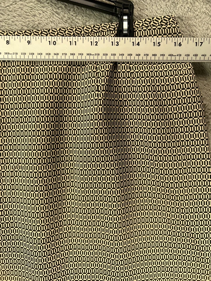 LE Traje Mujer 12 Marrón Traje Faldas Forrado Geométrico Carrera Oficina Hasta la Rodilla Foto 4 de 4