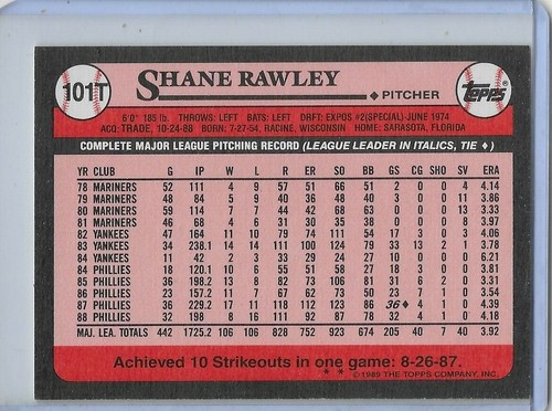 1989 TOPPS TRADED 1T-132T COMPLETE YOUR SET OR FAVORITE PLAYER FREE SHIPP - Picture 203 of 265