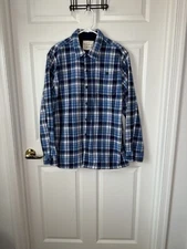 Weatherproof Vintage Men’s Fleece Plaid Lined Flannel Shirt Jacket Shaket Size L