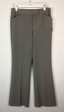 Nicole Miller Dress Pants Womens 8 Gray Essential Easy Care Stretch Straight NWT
