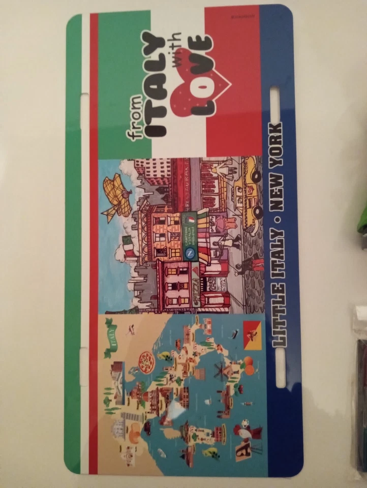 3 REGALOS ITALIANOS: 1 MATRÍCULA PEQUEÑA ITALIA + 1 CABEZA BOBBLE ITALIA + 1 REFLECTOR Foto 2 de 4