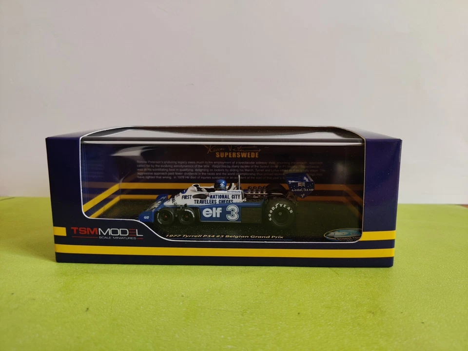 Tyrrell P34 6 Wheeler Ronnie Peterson Belgian GP 1977 Truescale TSM114352 1:43 - Immagine 2 di 4