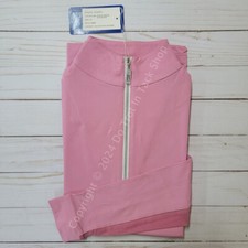 Tailored Sportsman ICEFIL Long Sleeve Ziptop Shirt - Pink Blossom/Silver