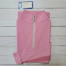 Tailored Sportsman ICEFIL Long Sleeve Ziptop Shirt - Pink Blossom/Silver