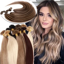 Russian 100 Remy Human Hair Extensions Nail U Tip Keratin Pre Bonded/50g/100g 1g