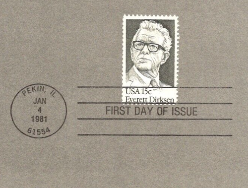 USPS First Day Cover FDC Souvenir Sheet Everett Dirkson Stamp Scott #1874 - Picture 2 of 3