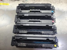Lot of 4 USED EMPTY HP 414X LaserJet Toner Set Yellow Cyan Magenta Black w/Chips
