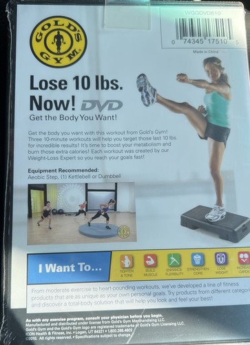Gold's Gym Includes 3 Workouts Lose 10lbs Now Workout Plus! DVD ✂️💲⬇ - Picture 2 of 2