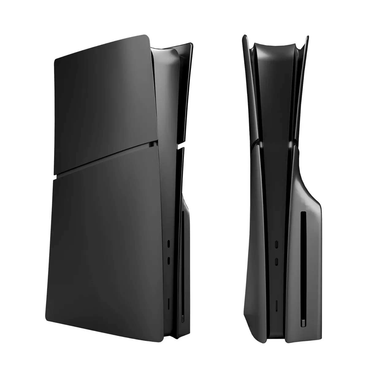 Cover for PS5 Slim Console Covers Faceplates Protective Case Skin Midnight  Black