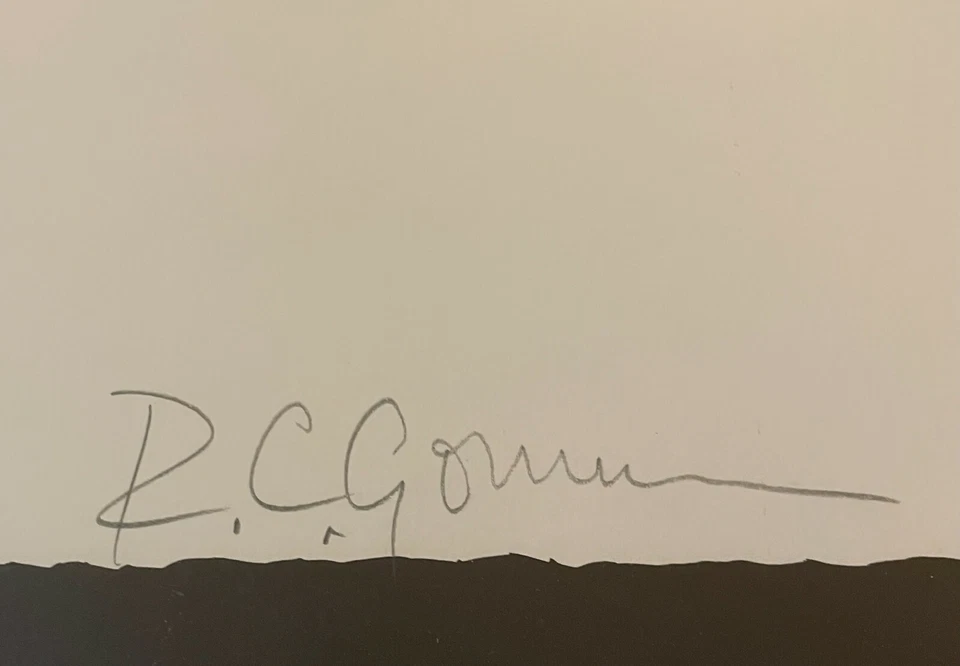 RC Gorman “Mujer con Cinturón Rojo” Firmado Reproducción Impresión 22.5x25.5” Enmarcado Foto 4 de 4