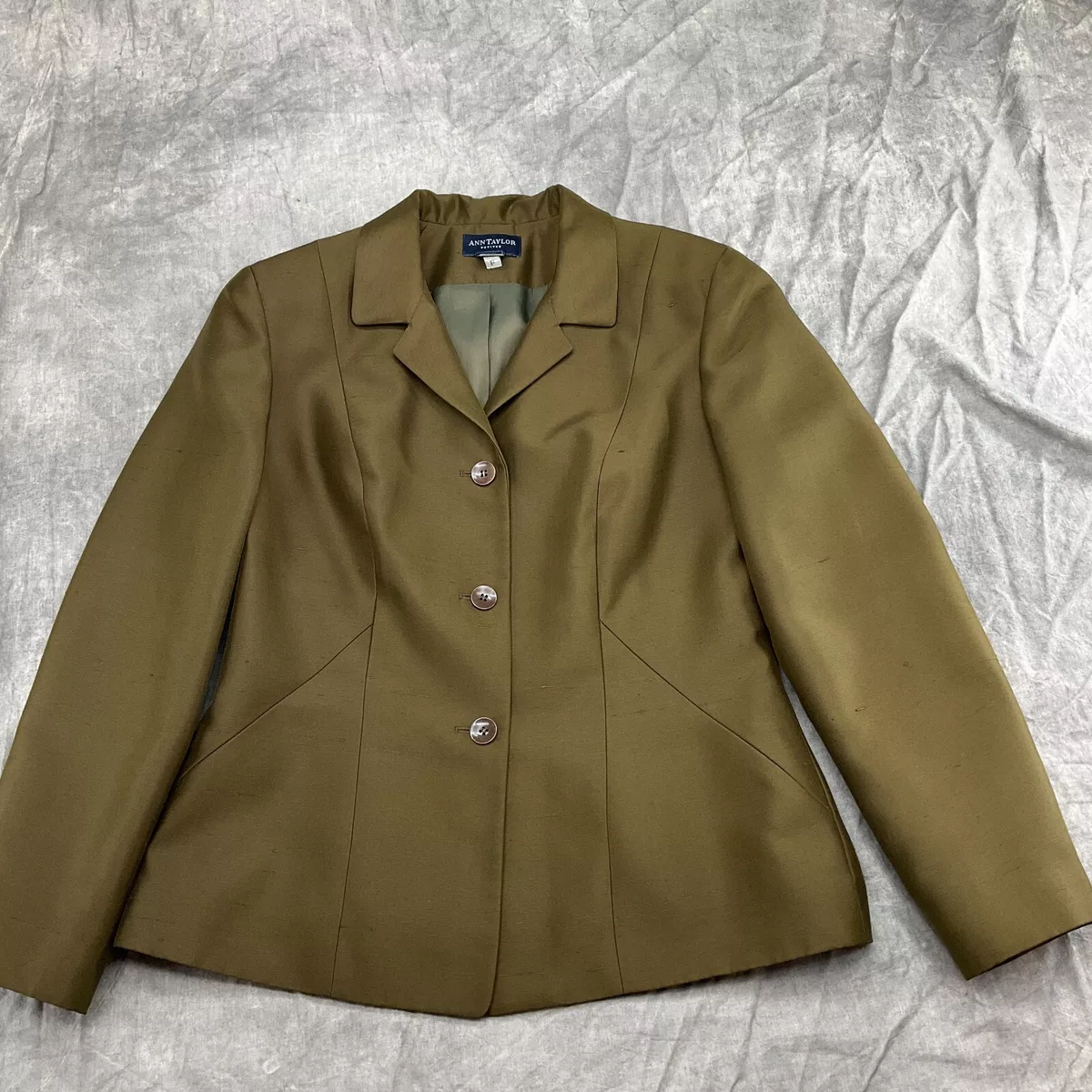 Ann taylor green jacket sale