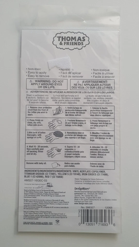 Thomas The Tank Engine suministros de fiesta tatuajes temporales (8 piezas) Foto 3 de 3