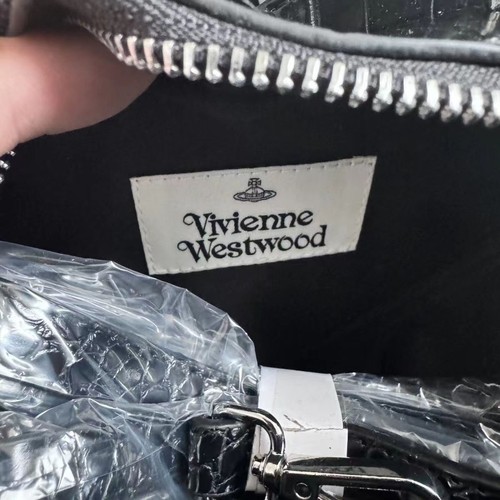 see description 2 color Vivienne Westwood Crocodile Pattern Cowhide Shoulder Bag - Picture 5 of 12