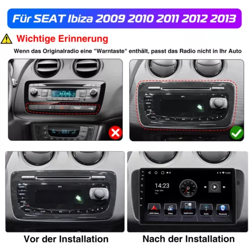 Für Seat Ibiza IV 6J 2009-2013 Android 13.0 Autoradio GPS NAVI BT SWC WIFI DAB+ - Bild 3 von 14
