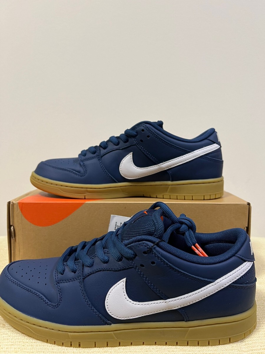 Nike SB Dunk Low Pro FJ1674-400 ISO Orange Label Navy Gum Light
