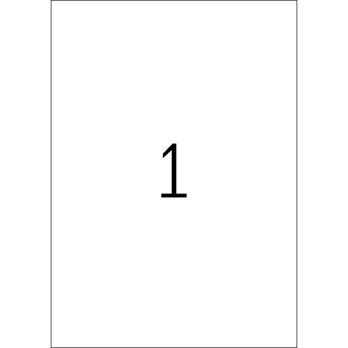 100 Étiquettes Adhésives din A4 210 X 297 MM (1 Étiquette Le Feuille) Blanc 8720