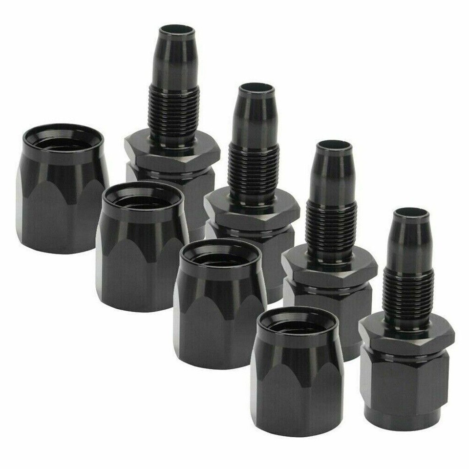 8an Fitting 2-Pack AN8 Straight Swivel Hose End Fittings – Black Anodized, For Oil & Fuel Lines 6an Fuel Line Fittings - Foto 11