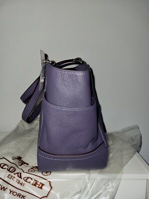 Coach F23284 Large Park Carrie Pebbled Leather Bag Satchel Purse