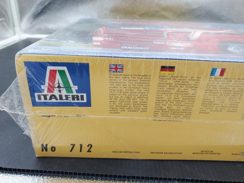 ITALERI 1/24 Scania 144 Topline Semi truck 1998 New Unopened Model Kit No. 712 - Picture 5 of 16
