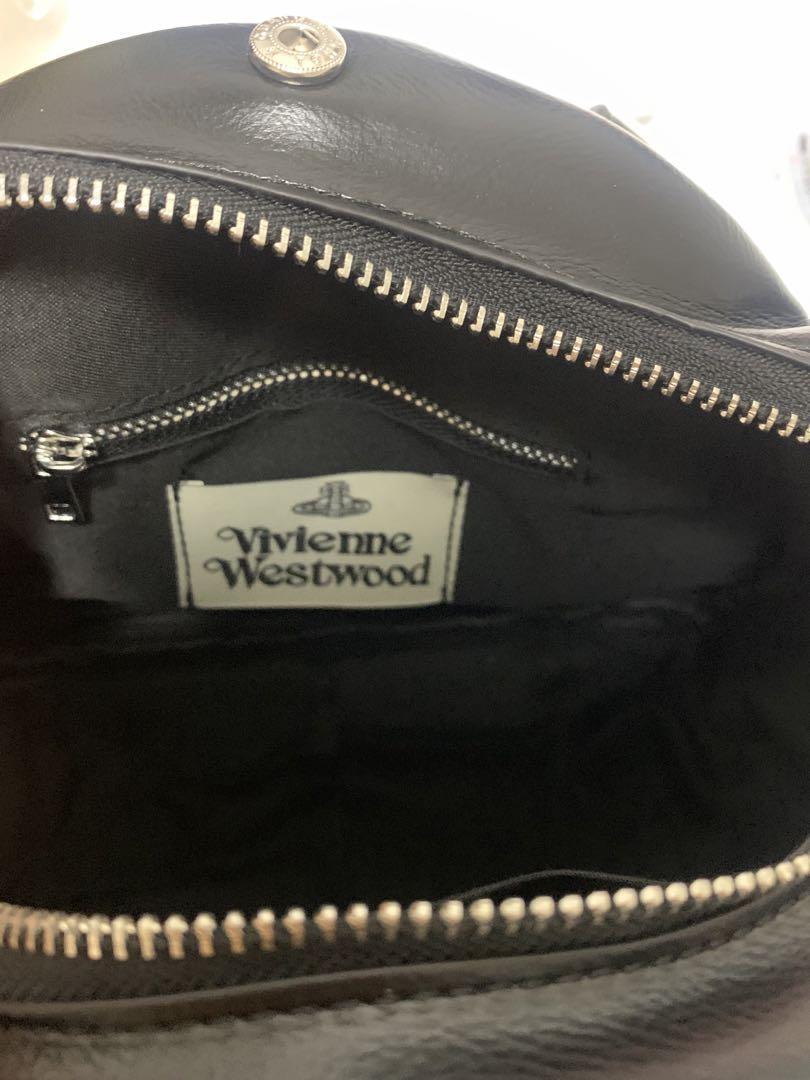★Vivienne Westwood☆ Vivienne Westwood Leather Shoulder Bag Handbag Auth Black