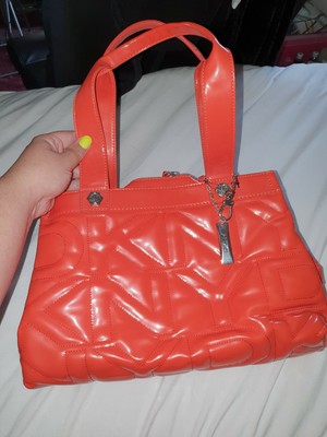 bright orange handbag
