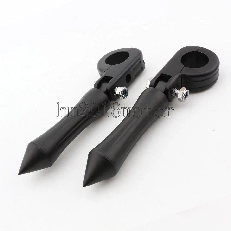 Abrazaderas de clavijas de pie negras para Harley Touring protector de motor de 1-1/4"" EE. UU. Foto 3 de 4